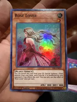 Rose Lover yugioh SESL-EN039 1st Edition Super Rare NM + 4 Card - Image 1