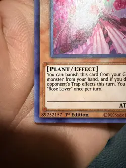 Rose Lover yugioh SESL-EN039 1st Edition Super Rare NM + 4 Card - Image 4