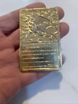 Vintage Pokemon Limited Edition 1999 Charizard 23K Gold Plated Trading Card BK - Image 3