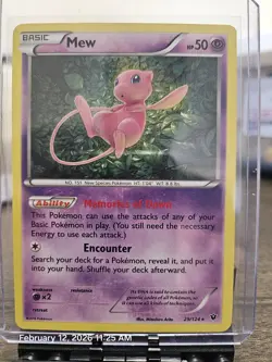 Mew 29/124 XY Fates Collide Holofoil Rare Holo Pokemon Card NM/LP - Image 1
