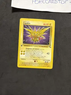 Pokemon Card Zapdos 30/62 1ST-FOSSIL-Ita-No Holo-Exc! - Image 3