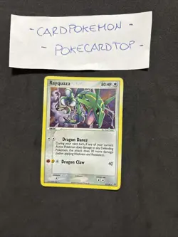 Pokemon Card Rayquaza 9/106- Holo- EX Emerald-Eng-Exc! - Image 1