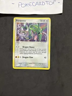 Pokemon Card Rayquaza 9/106- Holo- EX Emerald-Eng-Exc! - Image 3