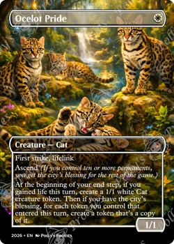 Ocelot Pride FOIL Proxy Card Custom Cute Fantasy Illustrated Art - Image 4