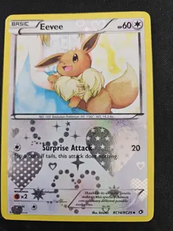 Pokemon TCG Eevee Reverse Holo RC14/RC25 Legendary Treasures Card 2013 - Image 2