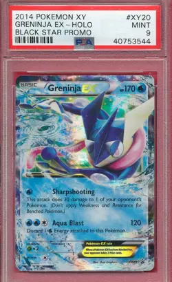 PSA 9 MINT GRENINJA BLACK STAR PROMO 2014 POKEMON XY20 GRADED EX HOLO RARE TPHLC - Image 1