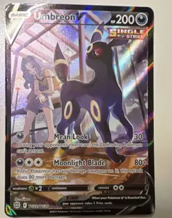 Pokemon Umbreon V Ultra Rare Full Art Single Strike Holo TG22/TG30 HP200 English - Image 1