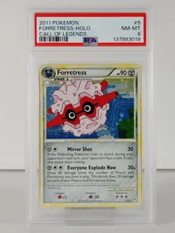 Forretress - POKEMON Call of Legends - 5/95 - Rare Holo - 2011 - PSA 8 - Image 1
