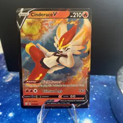 Pokemon TCG Cinderace V Shining Fates 018/072 Holo Ultra Rare - Image 1