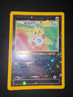 2001 Pokemon Southern Islands Togepi Reverse Holo Swirl #4/18 - Image 1
