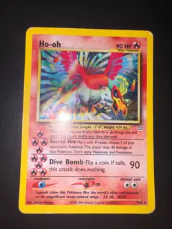 2001 Pokemon HO-OH #7/64 Neo Revelation Unlimited Holo Rare ENG - Image 1