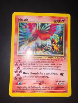 2001 Pokemon HO-OH #7/64 Neo Revelation Unlimited Holo Rare ENG - Image 2