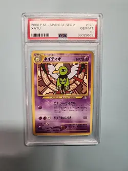 2000 Pokemon JAPANESE NEO 2 #178 XATU PSA 10 MINT - Image 1