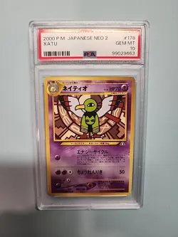 2000 Pokemon JAPANESE NEO 2 #178 XATU PSA 10 MINT - Image 2