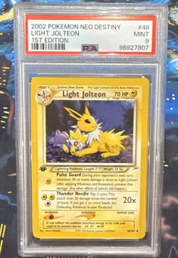 Pokemon TCG Neo Destiny Light Jolteon 48/105 1st Edition PSA 9 #48 super clean - Image 1