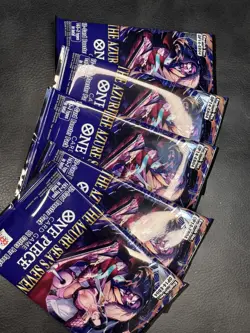 Lot (5) One Piece TCG OP-14 The Azure Sea's Seven Booster Packs Sealed - Image 1