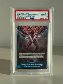 Donquixote Doflamingo OP01-073 R (ALT ART) PSA 10 (94362067) One Piece - Image 1