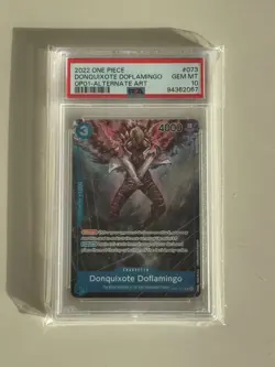 Donquixote Doflamingo OP01-073 R (ALT ART) PSA 10 (94362067) One Piece - Image 2