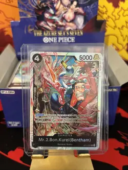Mr.2.Bon.Kurei (Bentham) OP14-091 SR The Azure Sea's Seven - ONE PIECE ENGLISH - Image 1