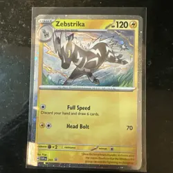 NM! Zebstrika SVP201 Destined Rivals Black Star Promo Holo Pokemon Card! - Image 1