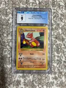 Pokemon TCG Charmeleon Base Set Shadowless CGC 9 1999 24/102 Card Stock - Image 1