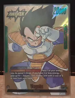 Dragon Ball Super Fusion World Manga Booster Vegeta FB04-051 Gold Leader Card - Image 1