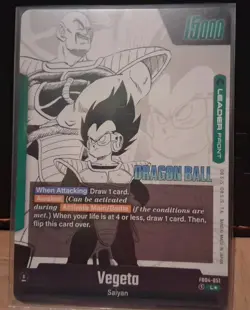 Dragon Ball Super Fusion World Manga Booster Vegeta FB04-051 Gold Leader Card - Image 2