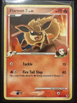 Pokemon 2009 Flareon Rising Rivals Card 60/111 Regular LP - Image 1