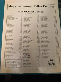 MTG Magic the Gathering - Fallen Empire Partial Set - 1994 - 174 +Unique Cards - Image 1