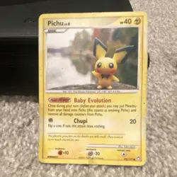 Pokemon Pichu Lv.6 93/123 Basic Diamond & Pearl TCG Card English Standard Size - Image 1