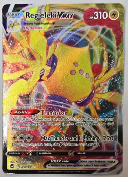 Regieleki VMAX 058/195 Silver Tempest HOLO Pokemon Card NM - Image 1