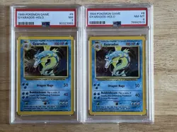 1999 Base Set Vintage Pokemon 2 Card Lot: Holo Gyarados 6/102 x2 - Image 1