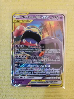 Pokemon Card Muk & Alolan Muk GX 61/214 Unbroken Bonds Tag Team - Image 1