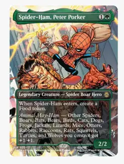Spider-Ham | Borderless | MTG x Marvel Spider-Man SPM | EDH Animal Tribal | New - Image 1