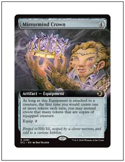 1x Mirrormind Crown, Extended Art, Magic the Gathering MTG NM - Image 1