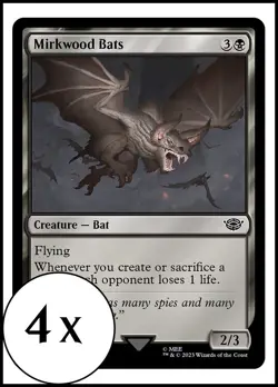 MTG - 4 x Mirkwood Bats - Playset 4x x4 - Lord of the Rings - LOTR LTR - Image 1