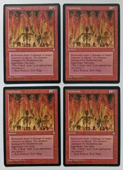 4 x Incinerate | Ice Age | MtG | Magic The Gathering - Image 1