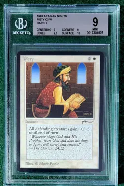 Piety - Dark - Arabian Nights - MTG - BGS 9 Quad ++. Mint. - Image 1