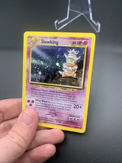 Pokemon TCG Slowking Neo Genesis Holo Rare Card 14/111 MP - Image 4