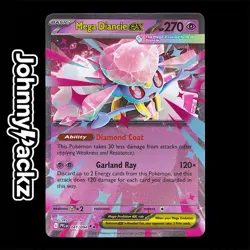 Mega Diancie ex 041/094 - 2025 Phantasmal Flames Double Rare - Pokemon Card (NM) - Image 1