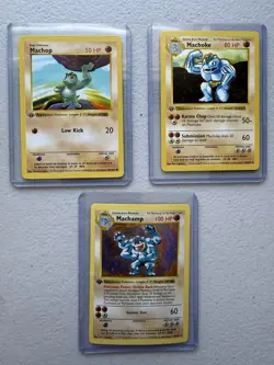 Pokemon Base Set Shadowless 1st Edition Machop Machoke Machamp Lot Vintage WOTC! - Image 1