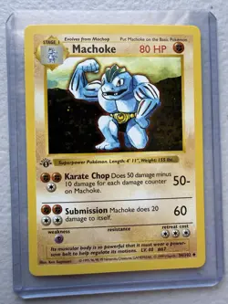 Pokemon Base Set Shadowless 1st Edition Machop Machoke Machamp Lot Vintage WOTC! - Image 5