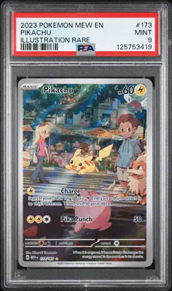 2023 Pokemon Pikachu #173 S&V 151 Illustration Rare PSA 9:Mint - Image 1