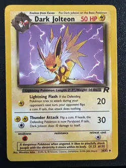 Dark Jolteon 38/82 Uncommon Team Rocket Unlimited Pokemon - Image 1