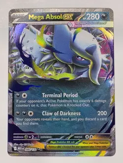 Mega Absol EX 86/132 Mega Evolution Pokemon TCG NM+ - Image 1