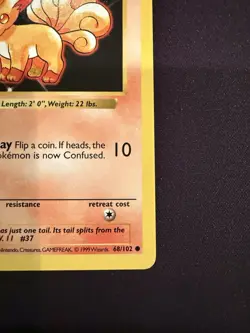 Pokemon TCG 1st Edition Shadowless Vulpix 68/102 NM Condition! - Image 5