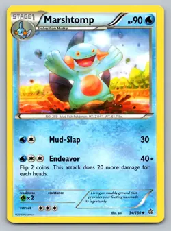 Pokemon TCG XY - Primal Clash Marshtomp 34/160 - Image 1