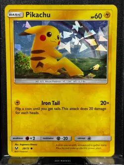 Pikachu - #28/73 Cracked Ice Holo - Deck Exclusive - Shining Legends Pokemon YD - Image 1