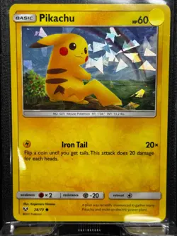 Pikachu - #28/73 Cracked Ice Holo - Deck Exclusive - Shining Legends Pokemon YD - Image 3