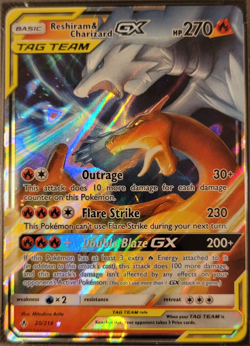 PSA Mint 10 ENG Reshiram & Charizard GX20 Mitsuhiro Arita -Sun and Moon Pokemon - Image 1